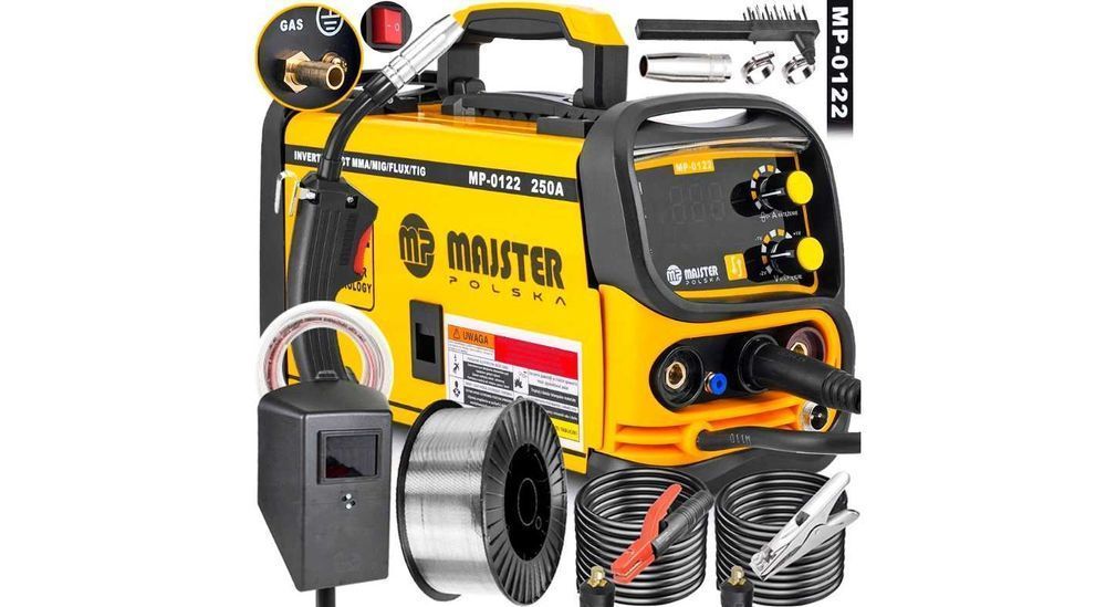 ZESTAW XXL Spawarka Inwertorowa 250 MIG MAG MMA TIG Półautomat Nowa