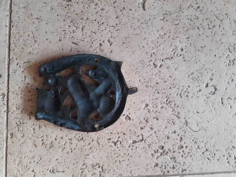 święty Michał - plakieta mosiężna