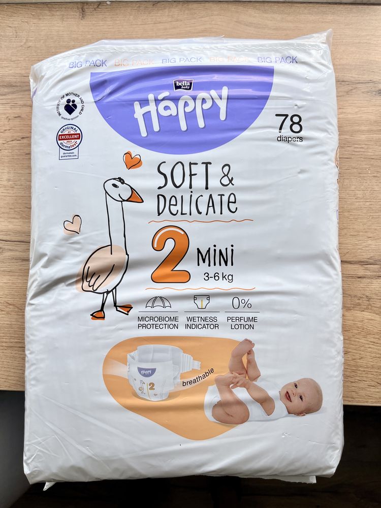 Pieluszki Bella Happy 2 mini . Nowe