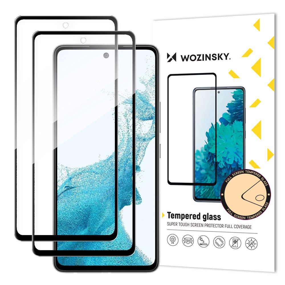 wytrzymałe szkło hartowane  Samsung Galaxy A53 5G czarny ZESTAW 2 szt.