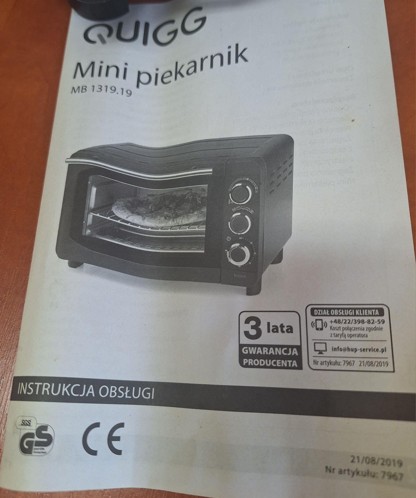 Mini piekarnik QUIGG nowy