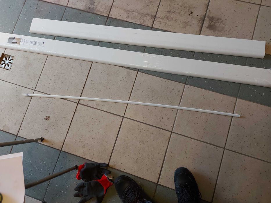 ćwierćwałek wypukły biały 12x12x1300mm