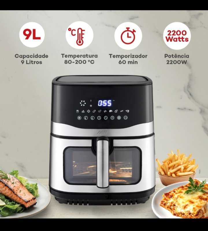 Fritadeira s/ oleo dupla resistência 9 l MEI AF 9000