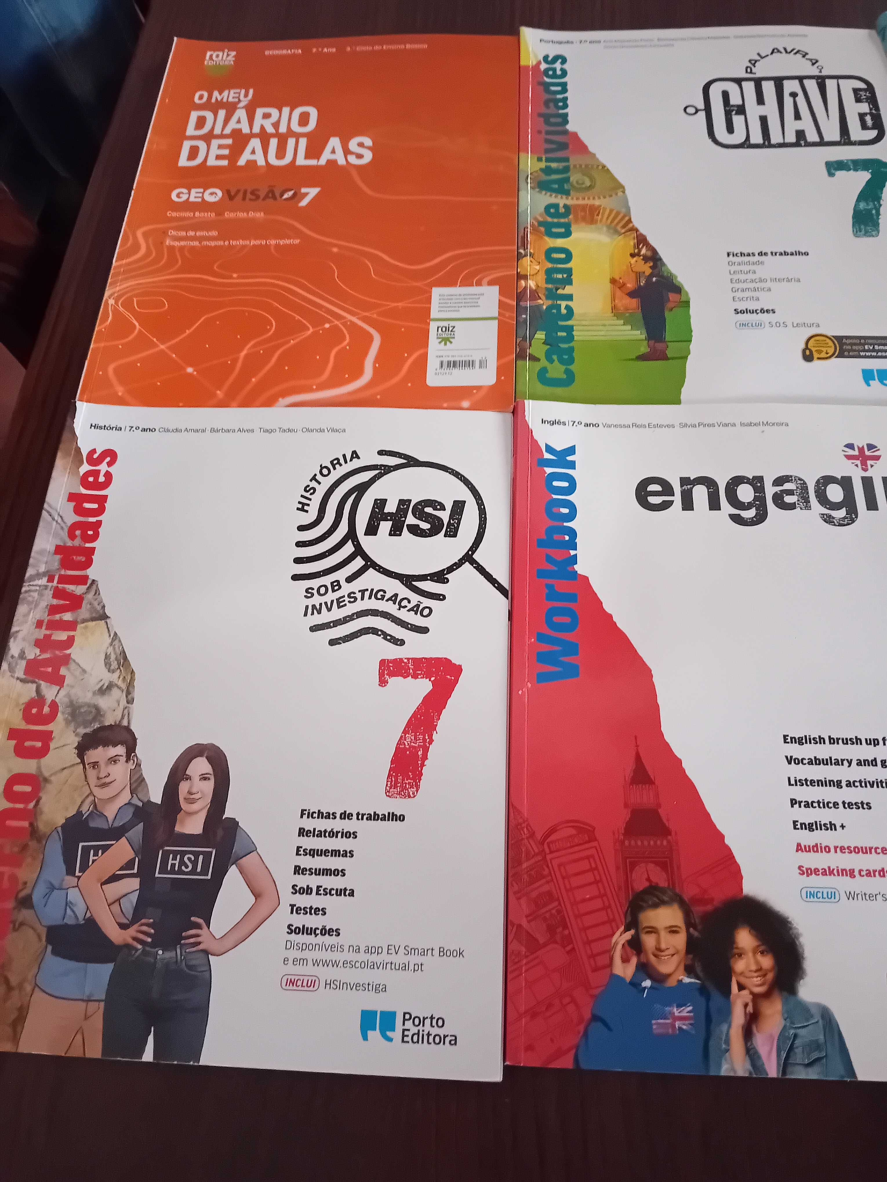 Cadernos de atividades 7.o ano bom estado