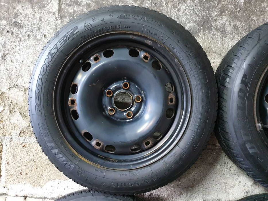 Felgi stalowe VW Skoda Seat R15 5x100 opony zimowe 185/60R15 5,5mm