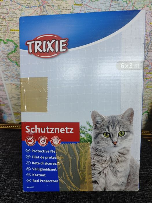 Siatka ochronna na balkon dla kota nie montowana Trixie 6x3metra