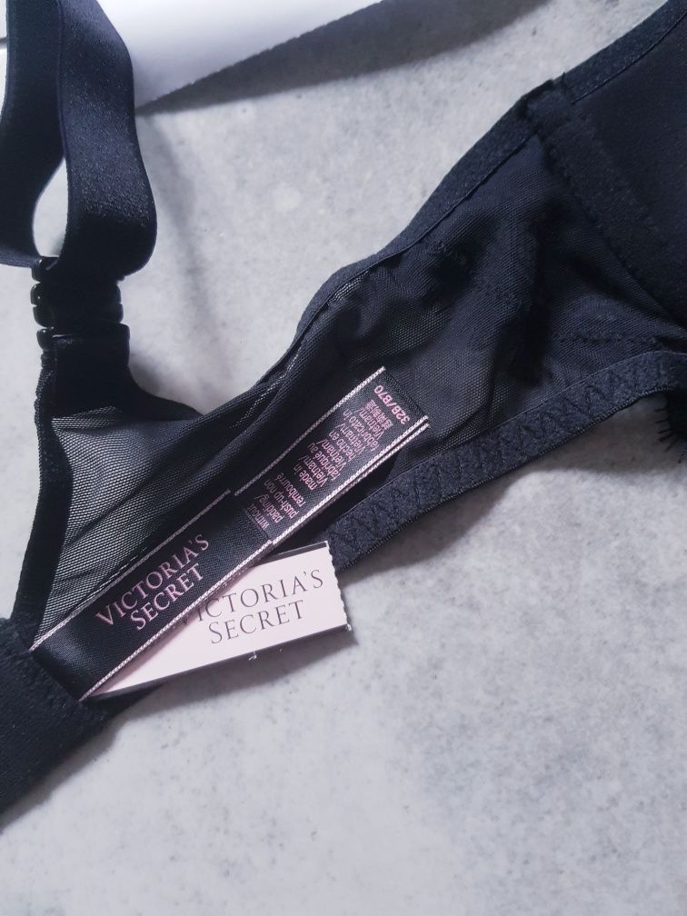 Biustonosz stanik Victoria's Secret 32B 70B czarny nowy oryginalny