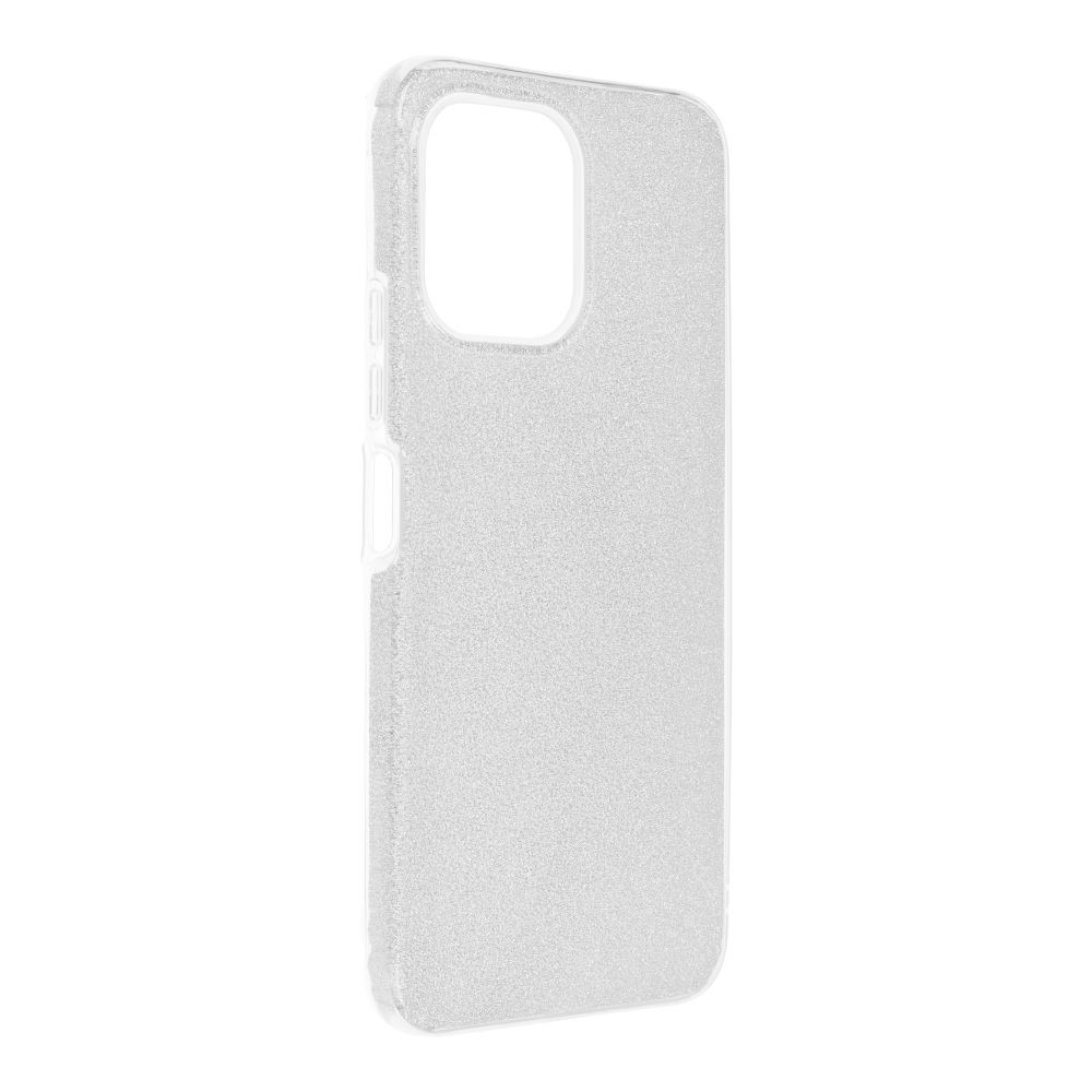 Etui Case Plecki Brokat Xiaomi Redmi 12 / 12 5G Srebrny + Szkło 9H