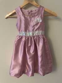 Sukienka różowa rozmiar 110 cm cekiny