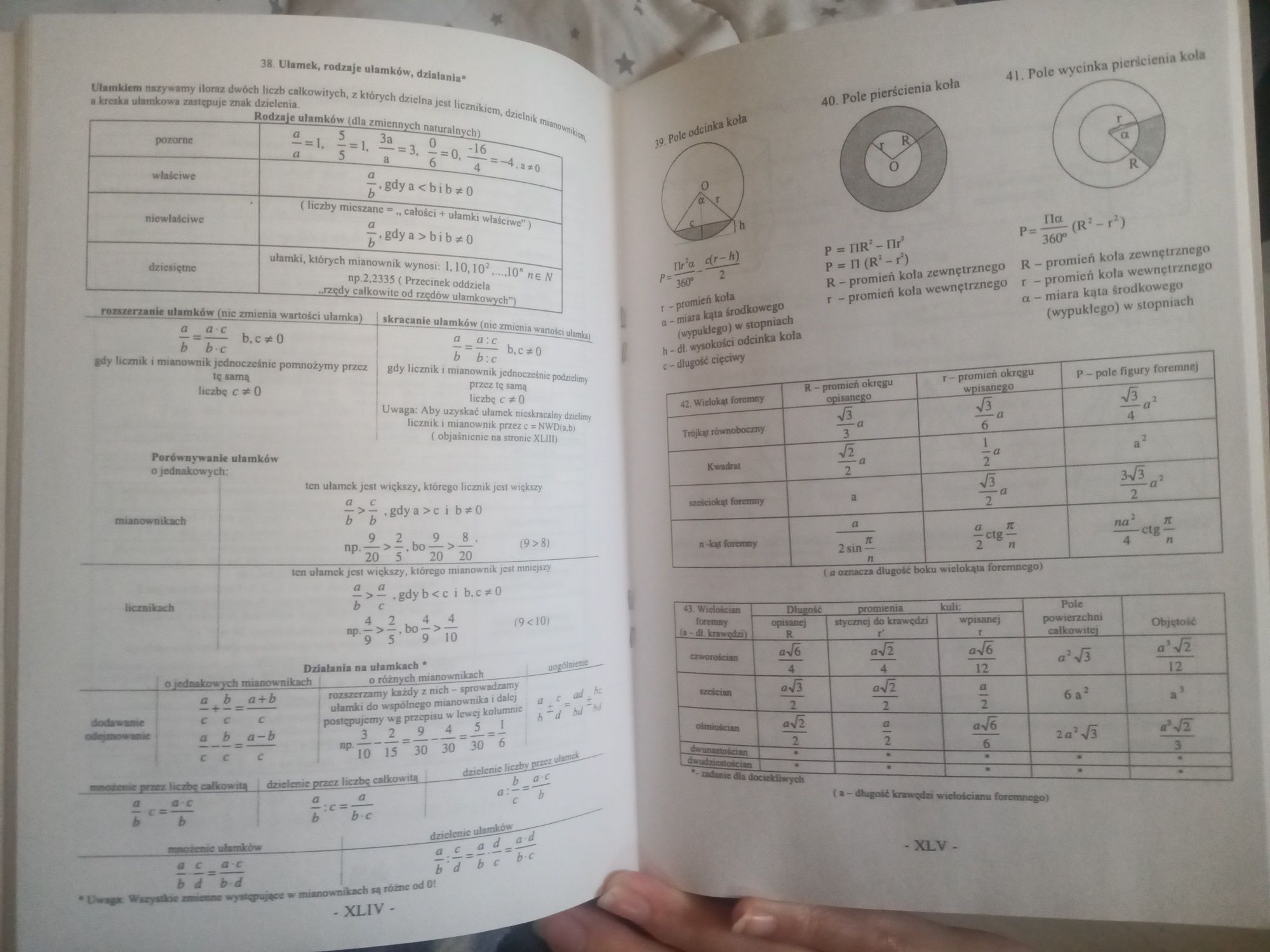 Wzory i definicje matematyczne