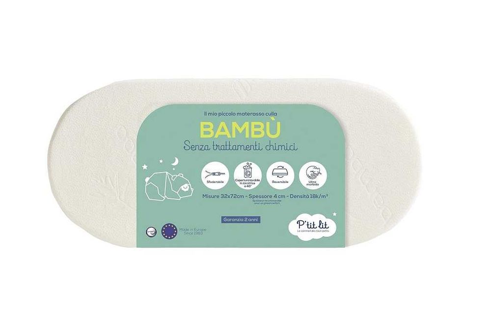 матрас дитячий P'tit Lit - Бамбуковий матрац-кошик Moses - 32 x 72 см