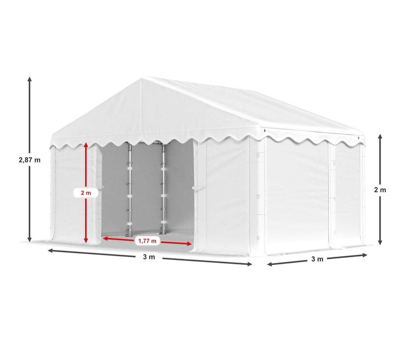 3x3x2m Namiot ogrodowy magazynowy altana wiata składzik ogrodowy PE S