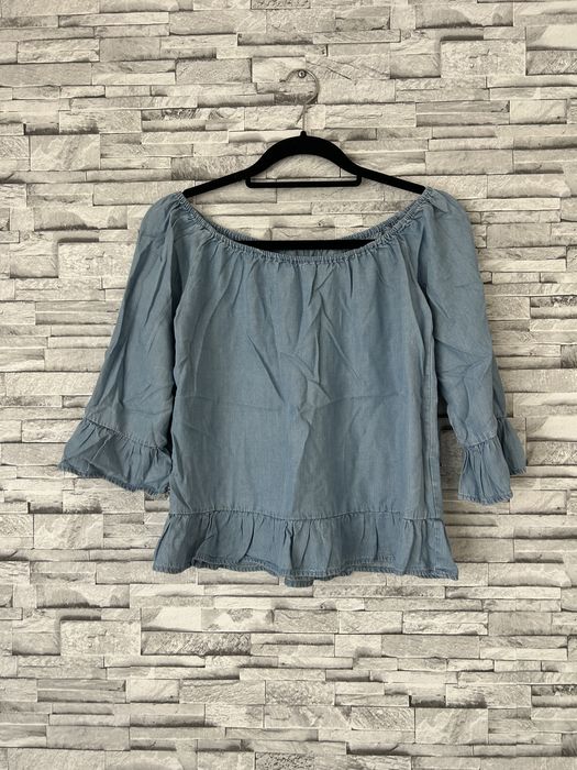 Niebieska bluzka hiszpanka S 36 Sinsay