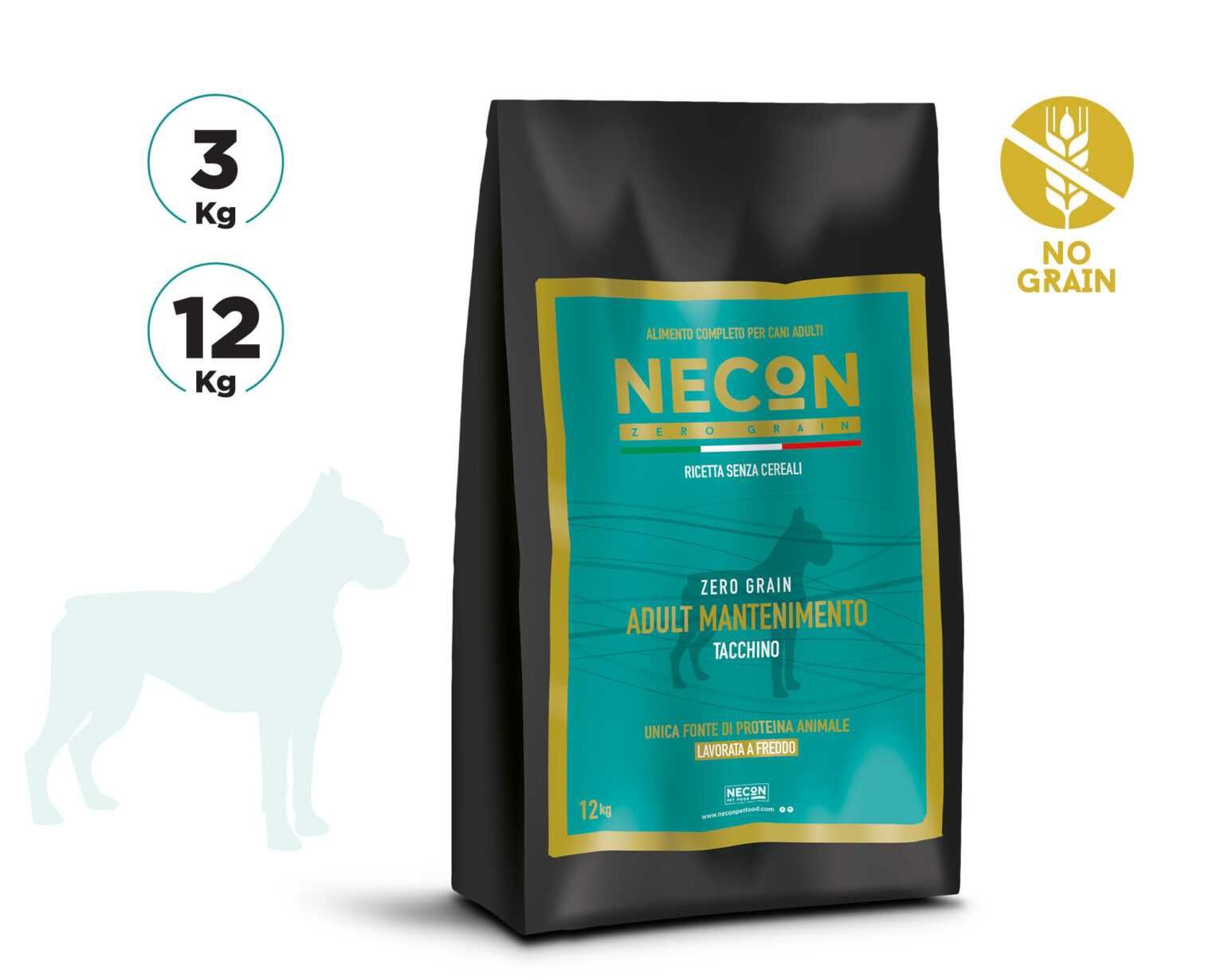 Корм для собак Necon ZERO GRAIN DOG MANT.TURKEY монопротеїн з індичкою