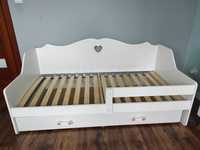 Łóżko dla dziewczynki białe 160x80