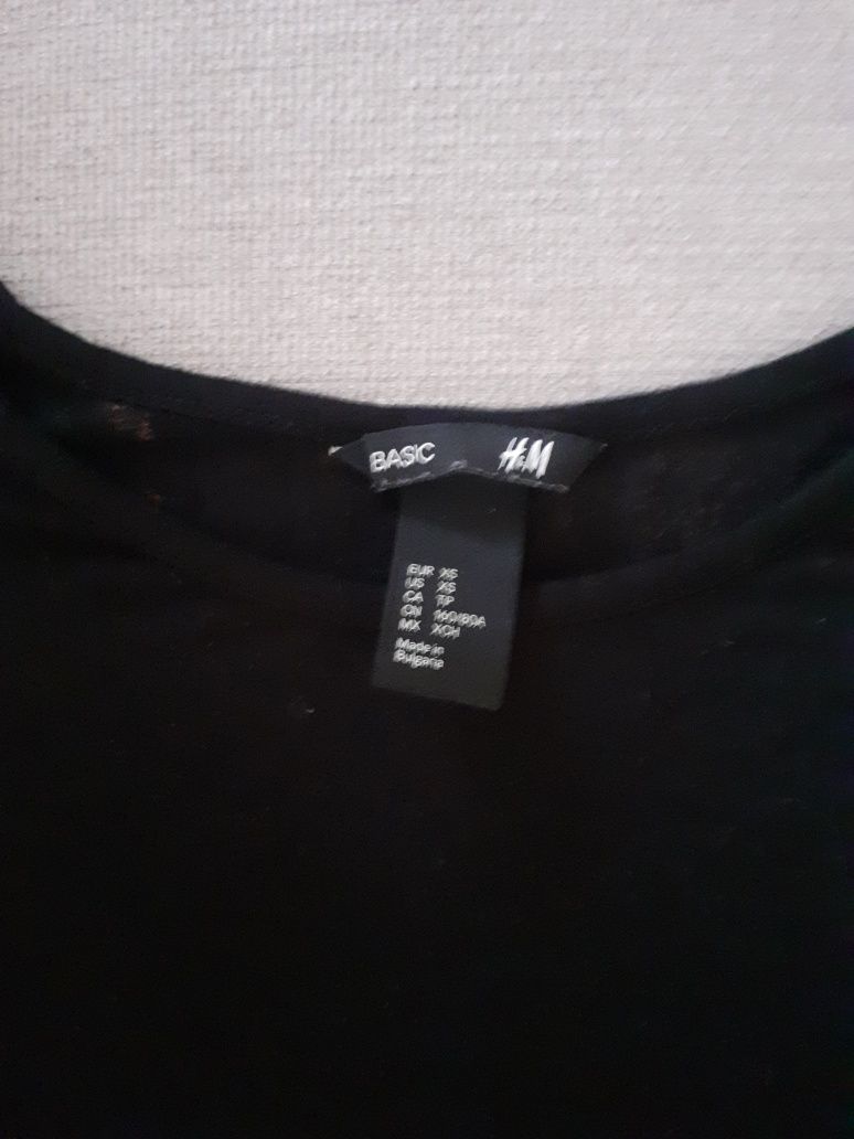Czarna, prosta sukienka H&M, roz xs