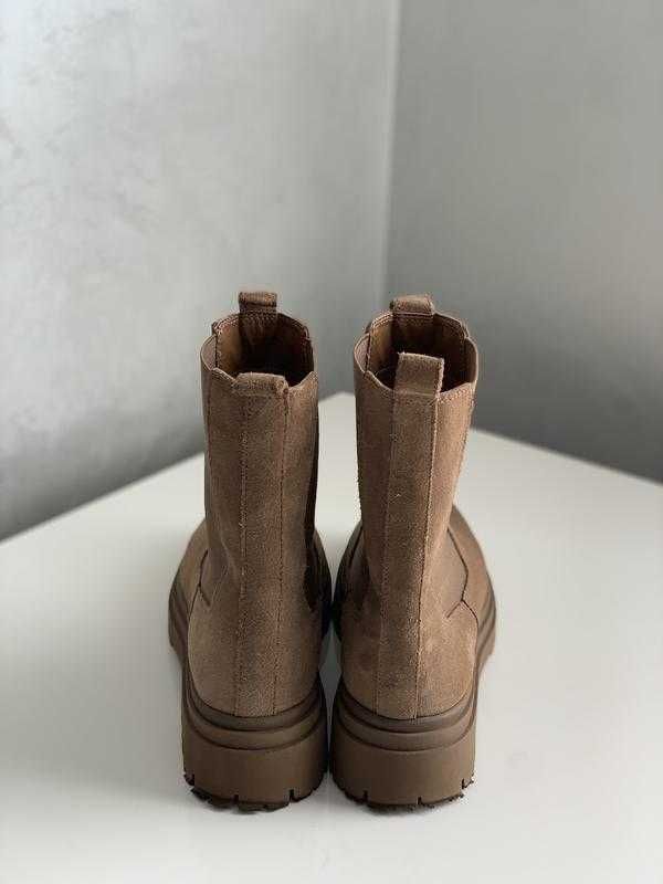 шкіряне взуття челсі zara 39-40р