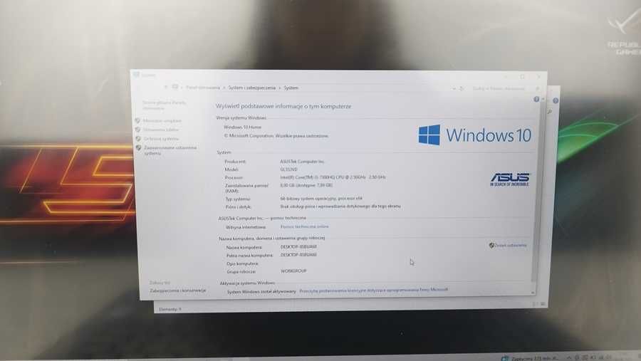 Laptop ASUS ROG GL553V Lublin