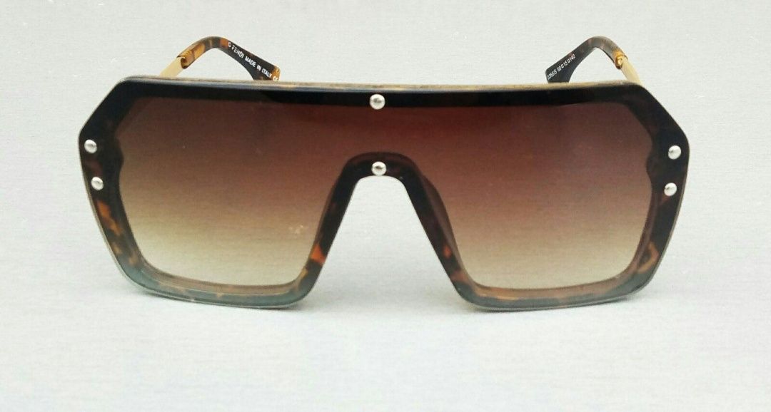 Женские брендовые солнцезащитные очки маска коричневые тигровые модные