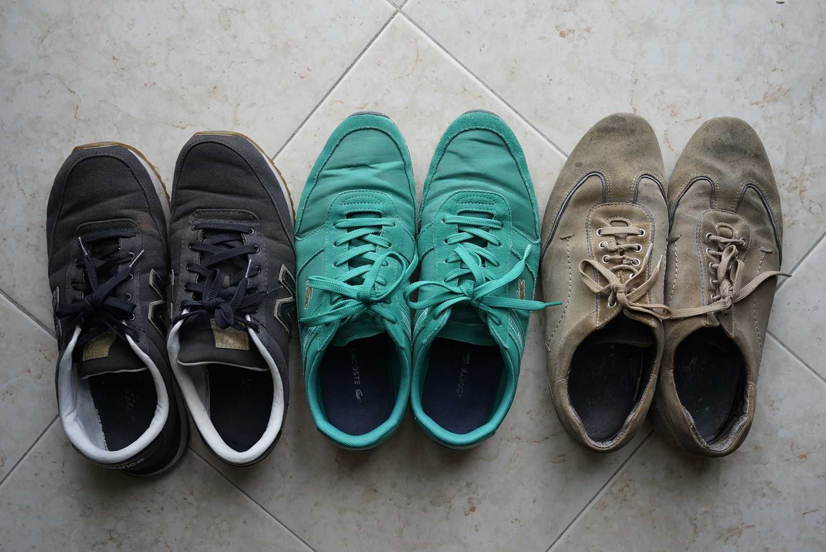 Lacoste + New Balance + sapatos