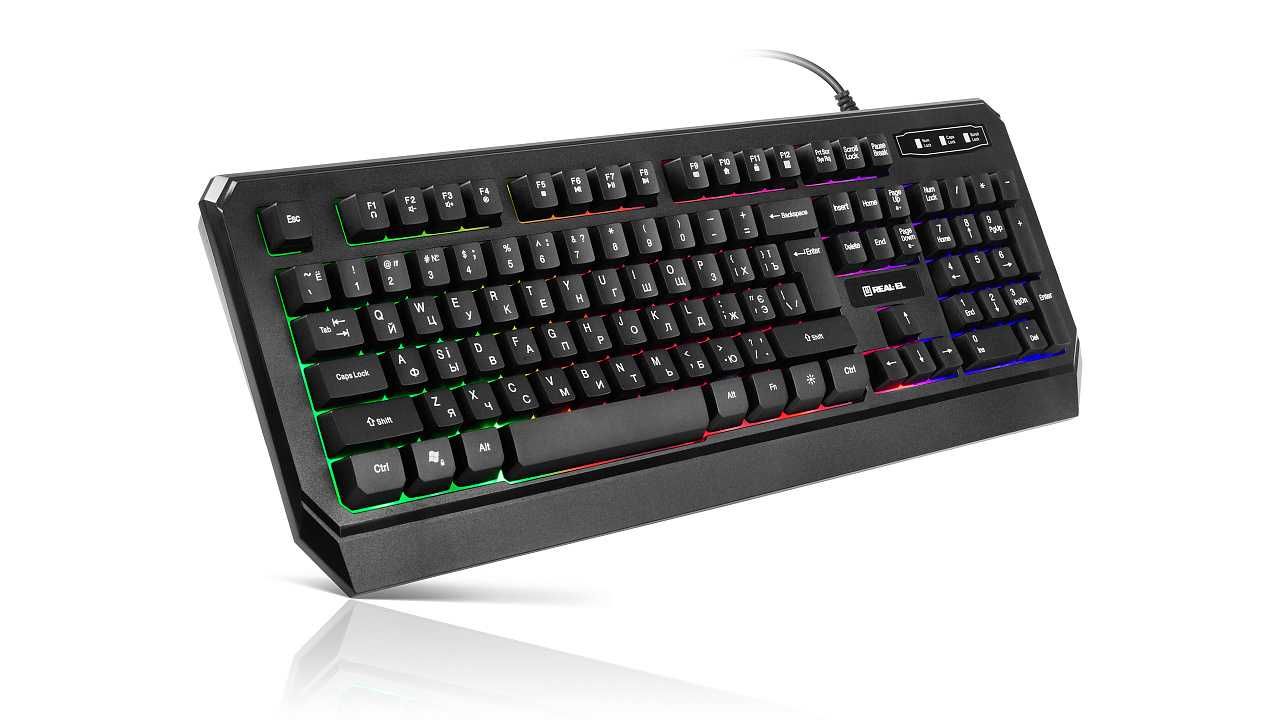 Клавіатура REAL-EL Comfort 7001 Backlit USB