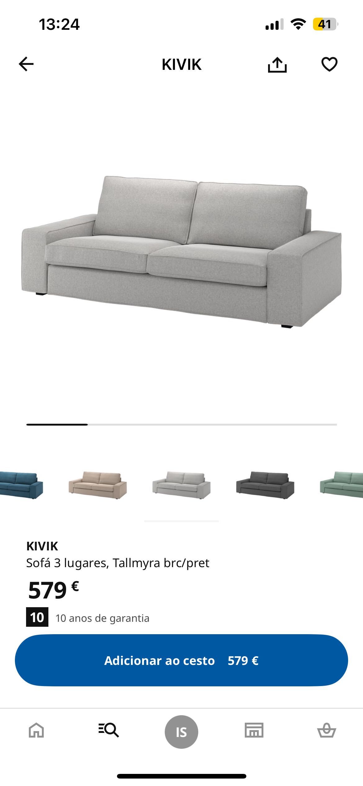 Sofá kivik 3 lugares