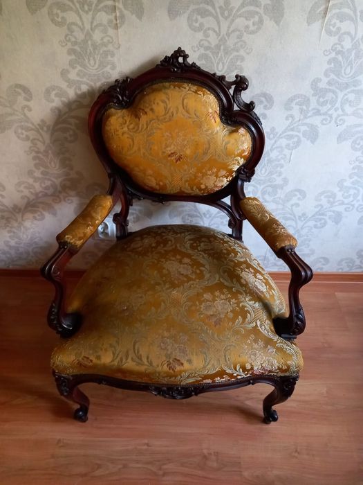 Fotel ludwik rokoko stary vintage krzesło antyk
