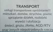 Sprzątanie opróznianie wywóz śmieci transport darmowa wycena tanio