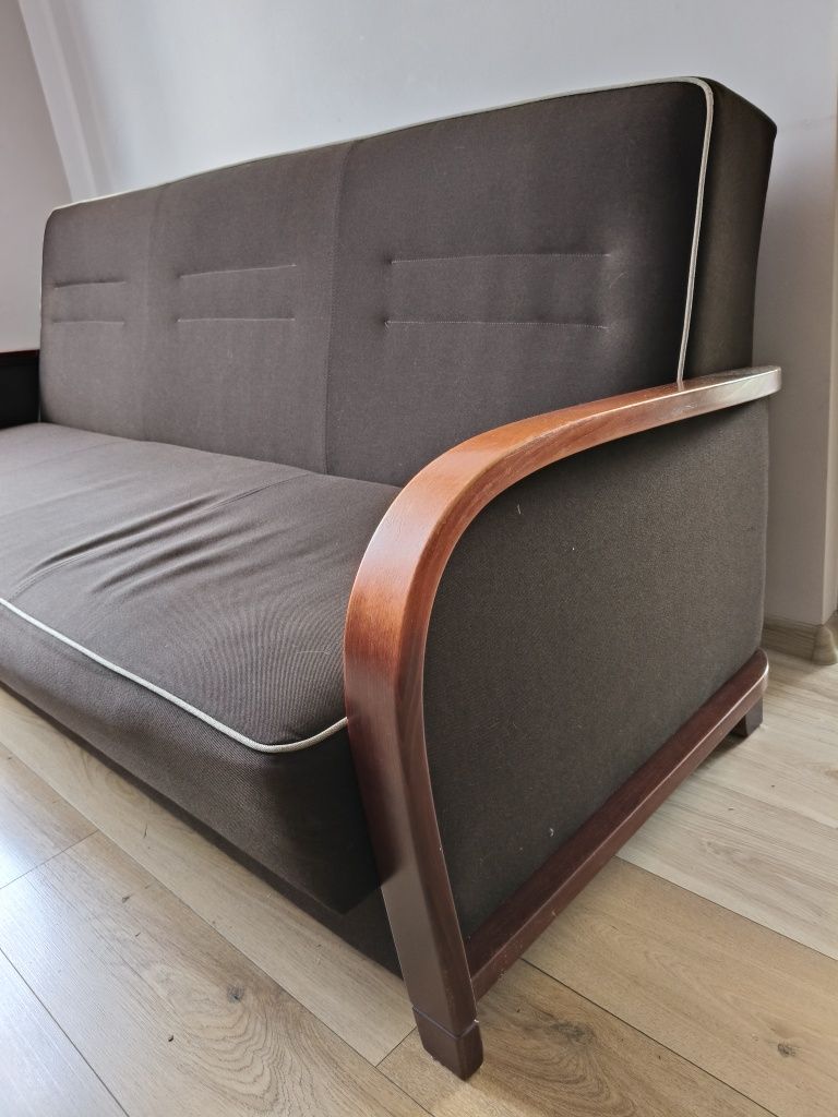 Kanapa sofa tapczan z pojemnikiem Brązowy