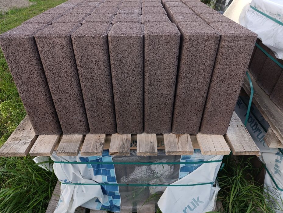 Palisada Zen 40 i 60cm brąz na rabaty, murek oporowy