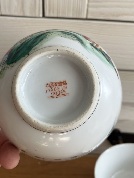 Komplet miseczek chińskich rękodzieło porcelana