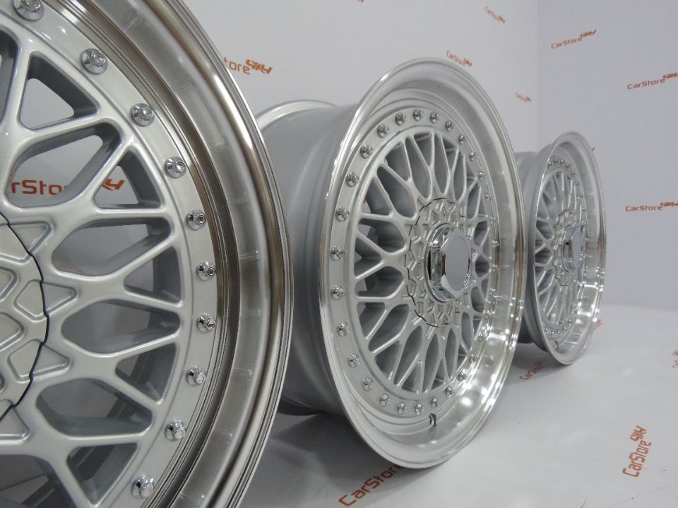 Jante Look BBS RS 17 x 7.5 et20 4x100 + 4x114.3 Silver