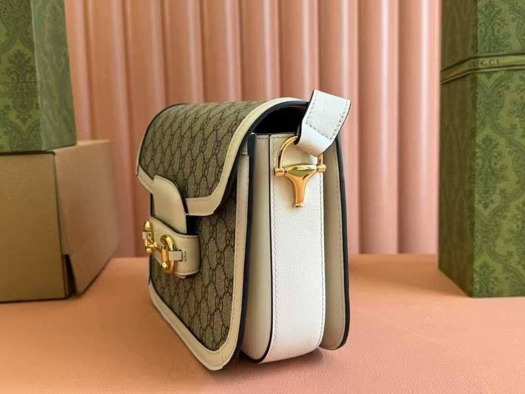 GUCCIHorsebit canvas saddle bag