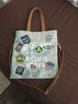 Torba jeansowa z naszywkami