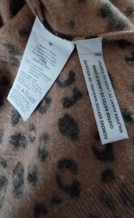 Свитер кашемировый  J.crew  100 % кашемир  леопардовый принт