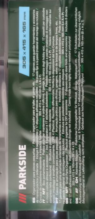 Organizador de peças pequenas com gavetas Parkside