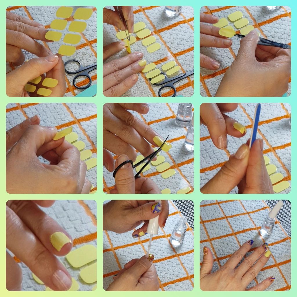 Verniz Unhas - Manicure - Auto-adesivo de Aplicação Rápida