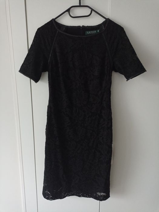 Sukienka koronkowa czarna Ralph Lauren XXS