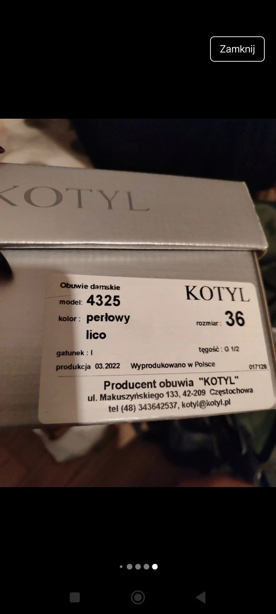 Buty skórzane Kotyl ślub wesele