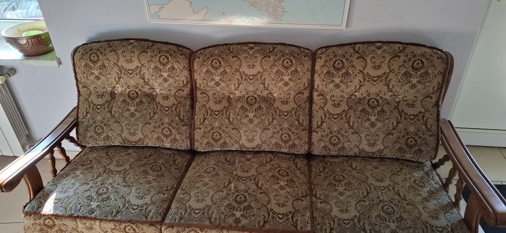 Dębowa sofa + krzesło