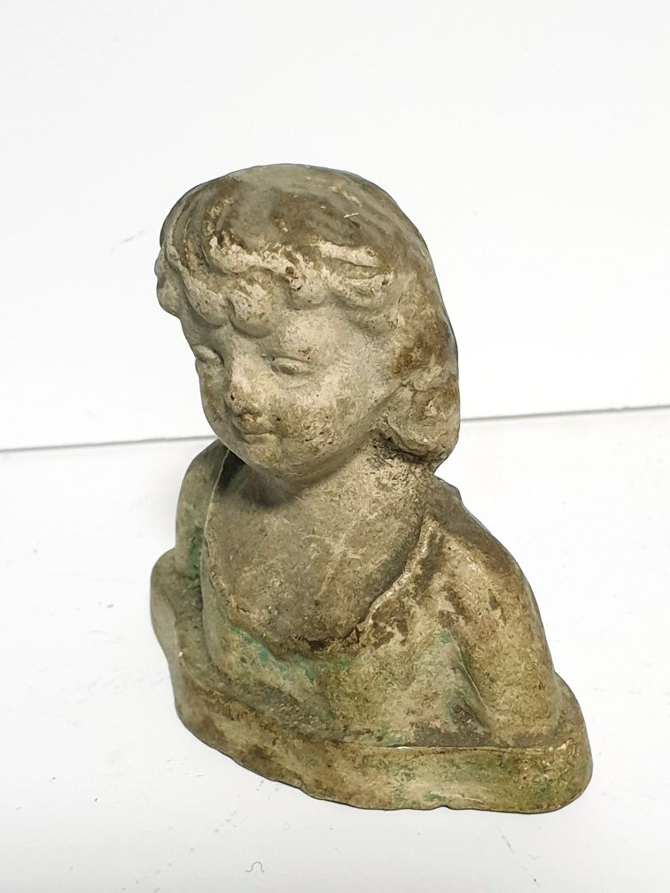 Lindo e raro pequeno antigo busto em cerâmica portuguesa