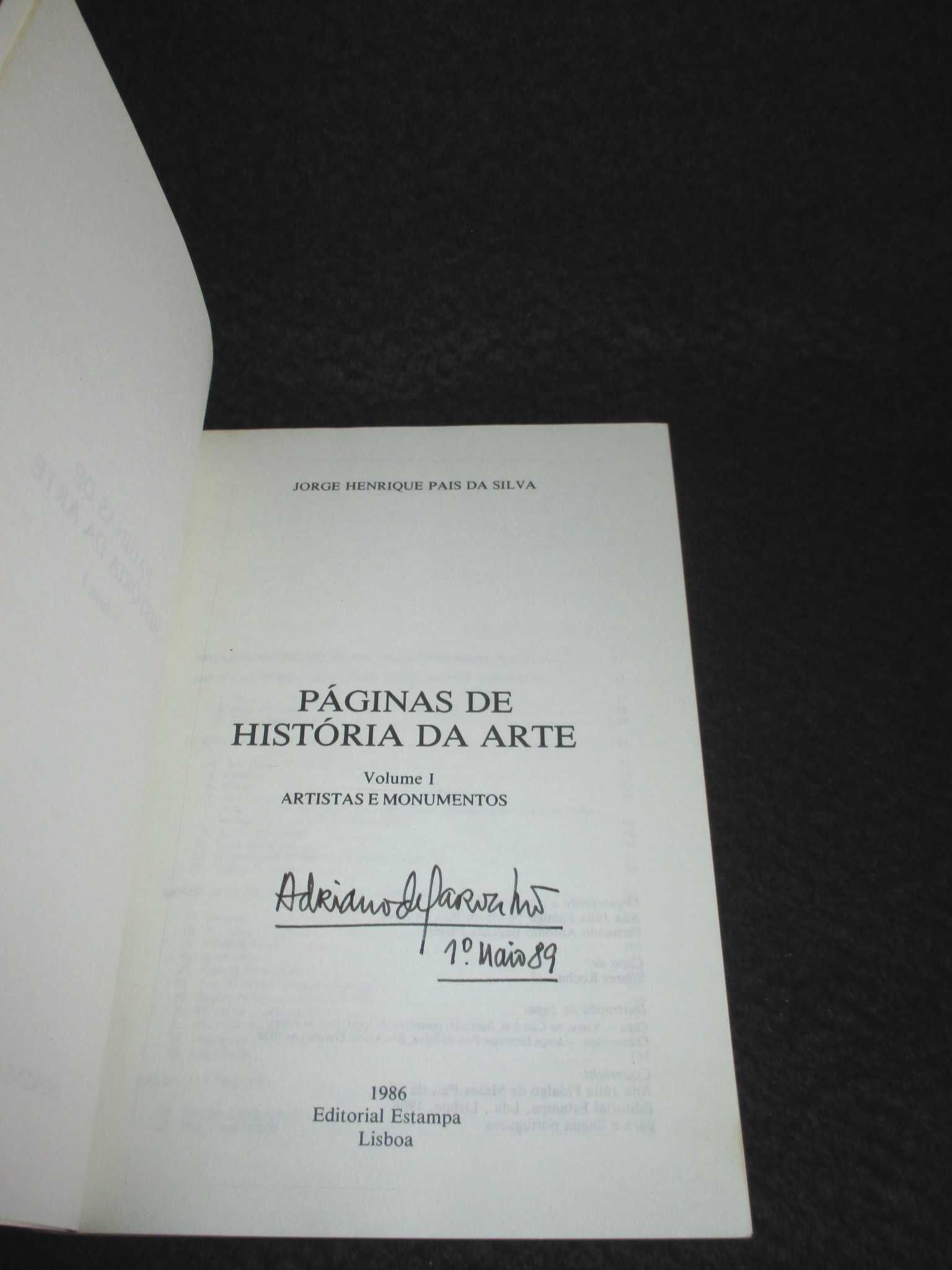 Livro Páginas de História da Arte Jorge Henrique Pais da Silva