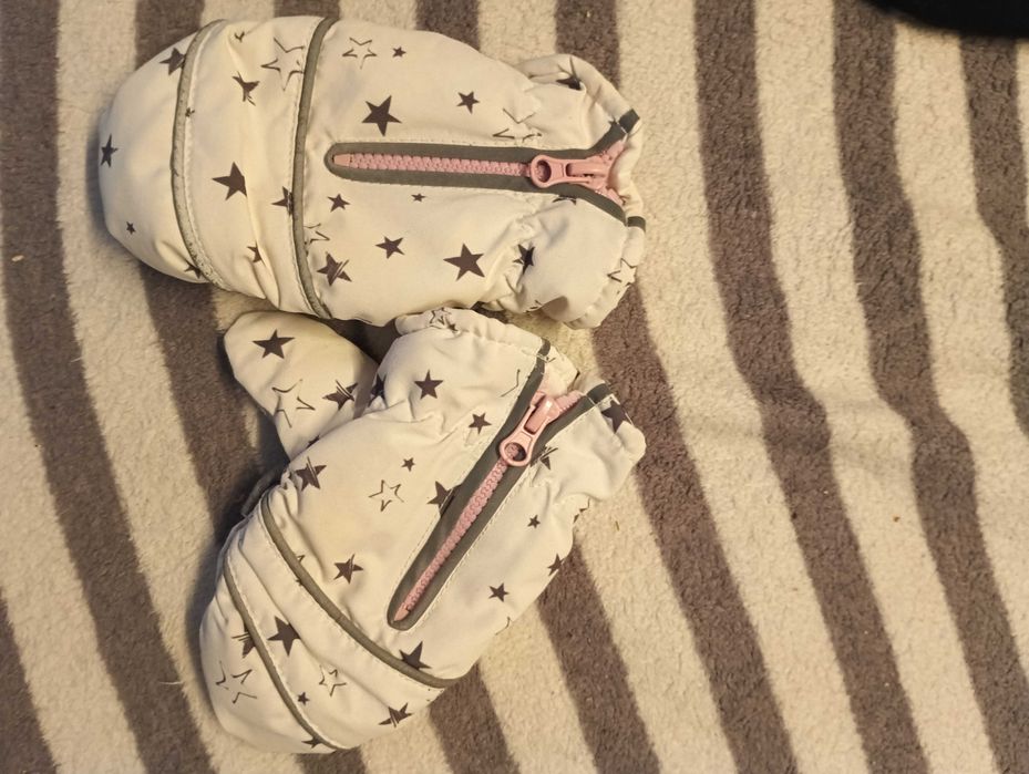 Rękawiczki zimowe dla dziewczynki ortalion 80/86