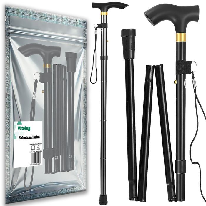Składana Laska do Chodzenia Ortopedyczna Inwalidzka Teleskopowa