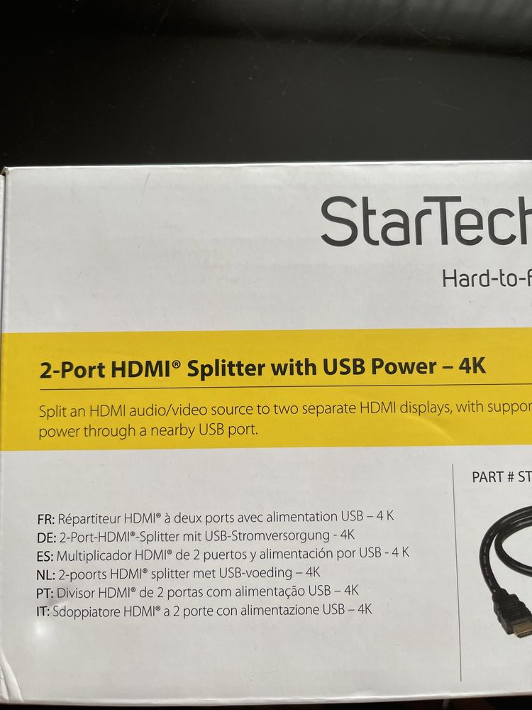 2-Port HDMI® Splitter with USB Power - 4K