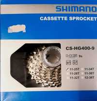 kaseta zębatek 9 rzędowa HG400 Shimano 11-25