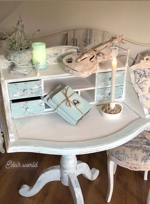 Sekretarzyk biurko Shabby chic Prowansja