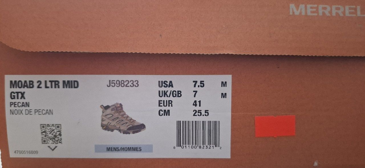Merrell, vibram, goretex r.41 Nowe z paragonem