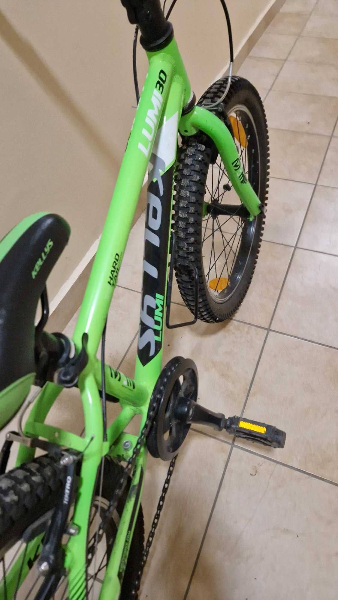 Rower dziecka rowerek kellys lumi 30 20' zielony doposażony aluminiowy