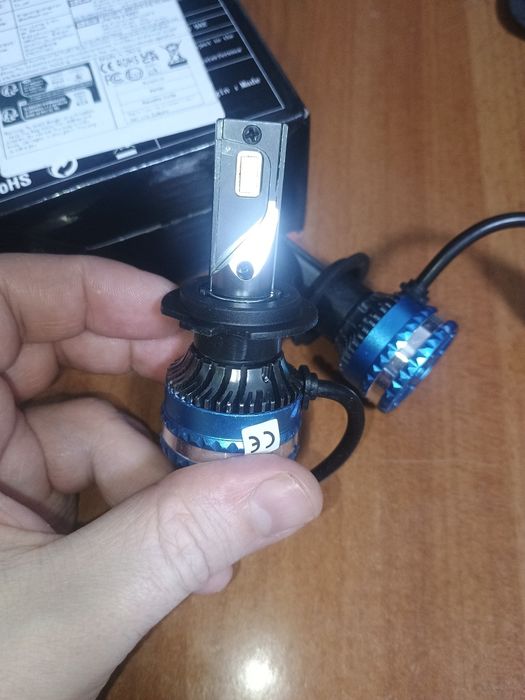 LED лампи H7 з великим кулером — 6000K, надяскраві, металевий корпус,